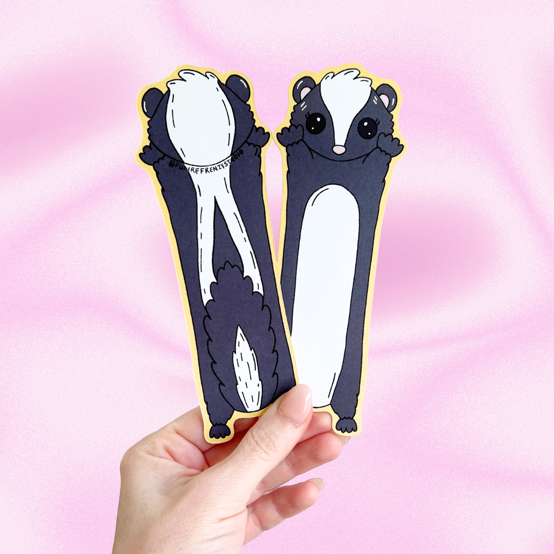 Skunk bookmark (double-sided)