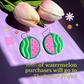 Funky watermelon earrings