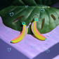 Funky banana earrings