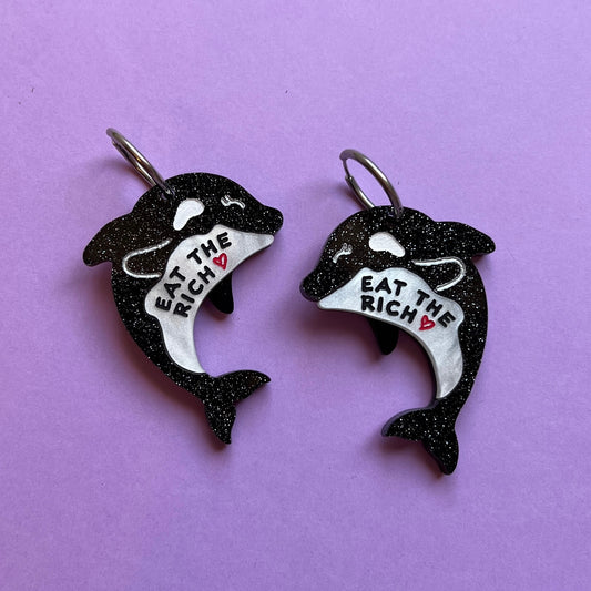 Gladis the orca earrings