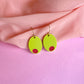 Pimento olive earrings