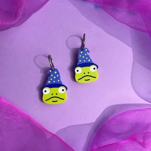 Wizard frog earrings