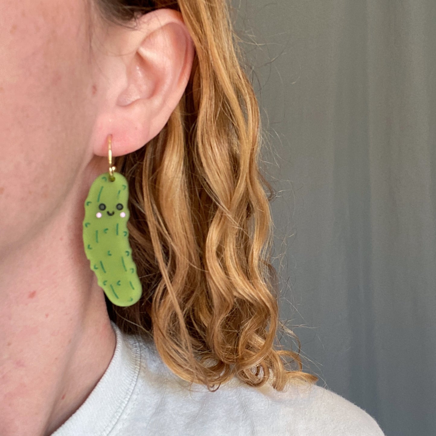 Happy pickle earrings