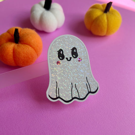 Glitter ghostie sticker